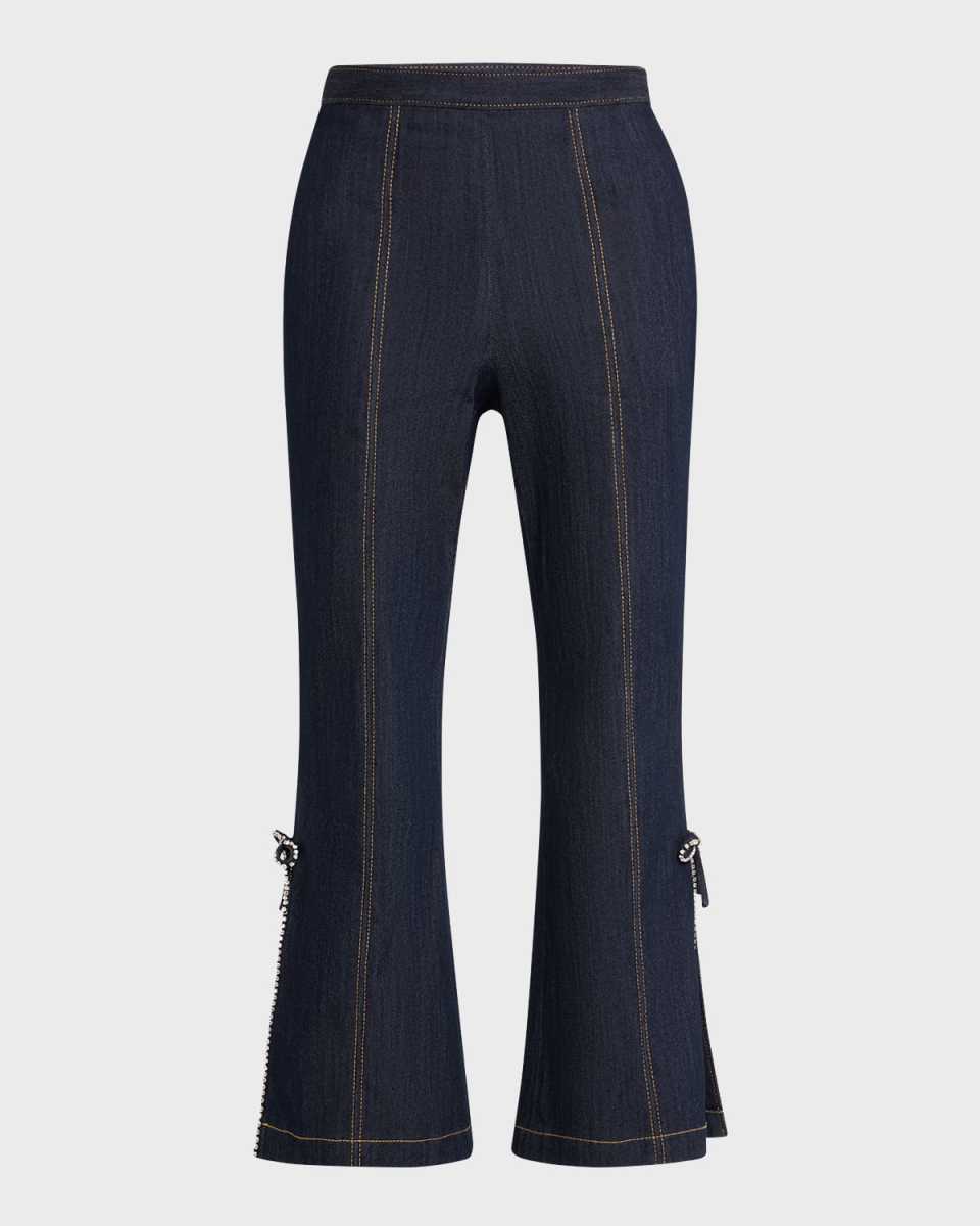 Ayleen Crystal Bow Cropped Pants